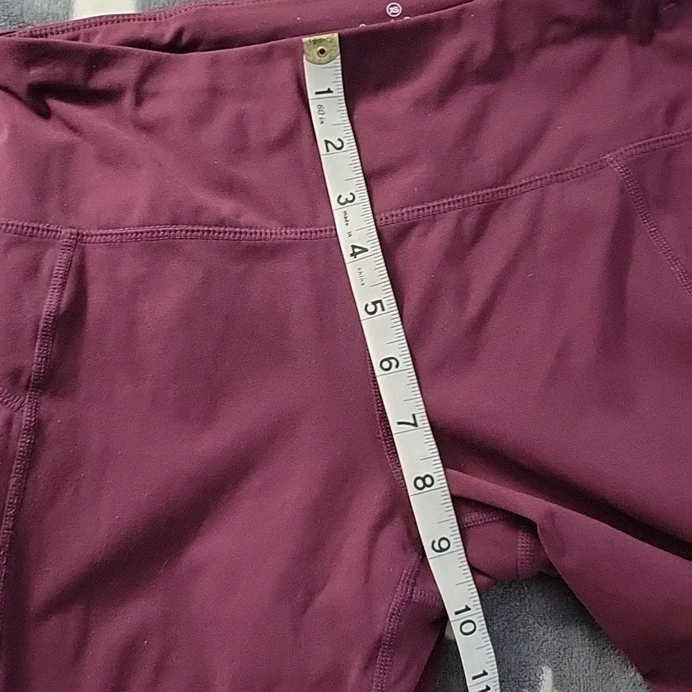 Sweaty Betty Power Mesh Insert Burgundy Plum High Waisted Activewear Legging XS
